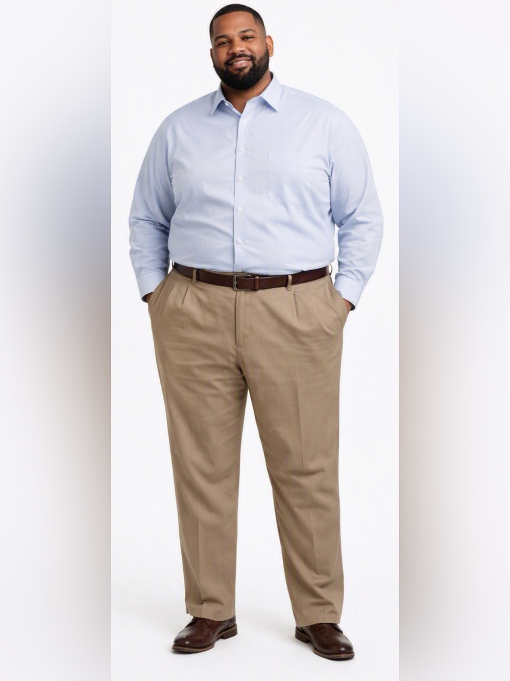 Puritan Men’s Vintage Pleated Dress Pants in Classic Khaki Sz 44/32